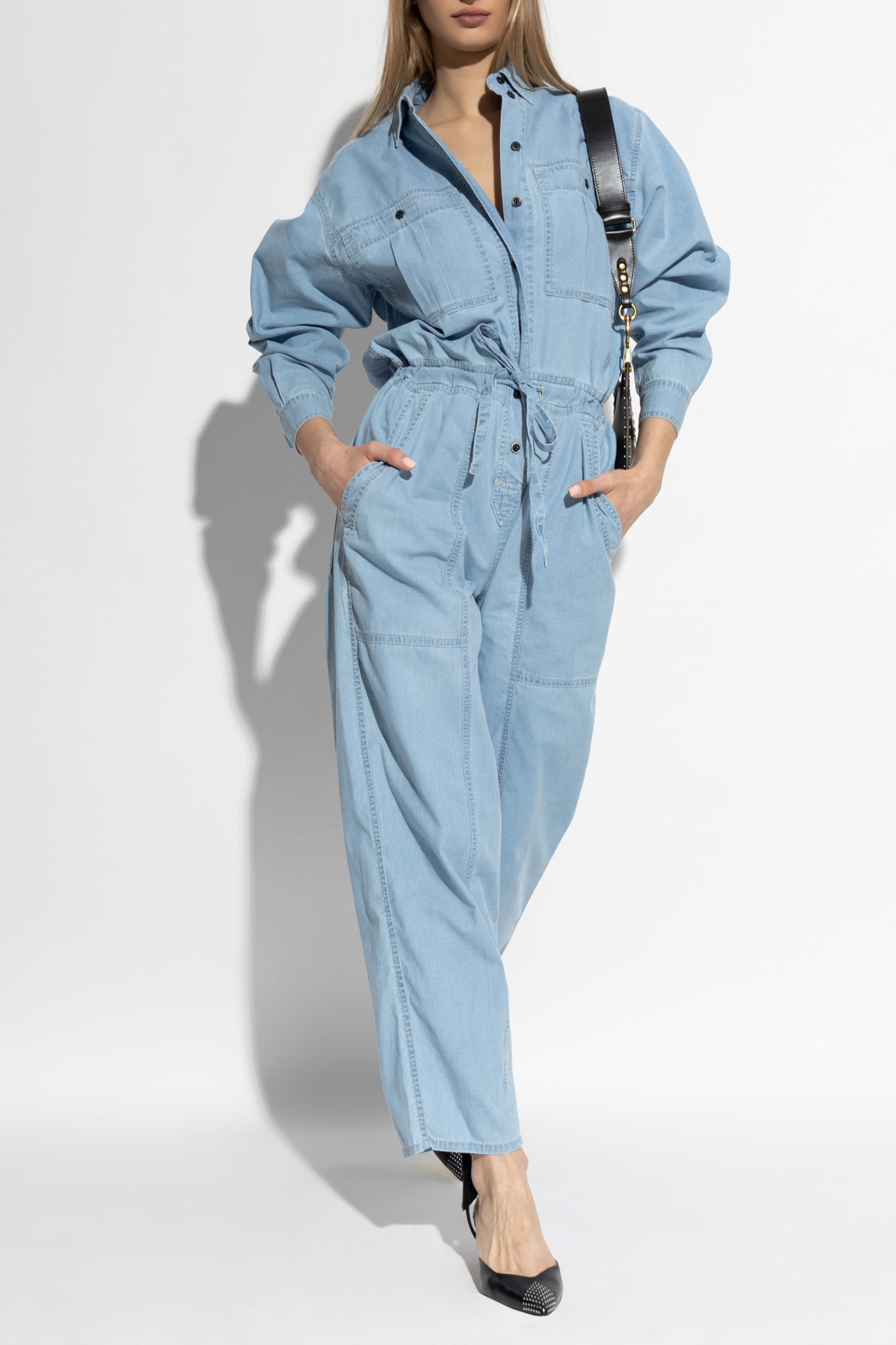 オールインワン・サロペット ISABEL MARANT ETOILE VALENA JUMPSUIT (CB0074FAC1I01E 30LU) VALENA JUMPSUIT Woman light blue | ISABEL MARANT Official